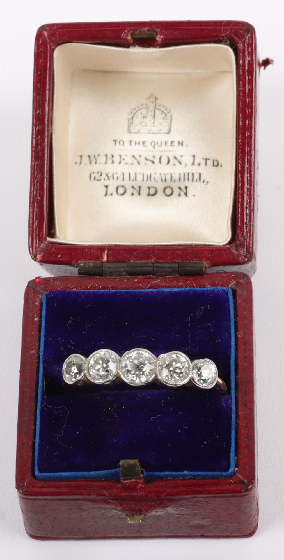 Early 20th century 18ct gold and five stone diamond ring - Image 2 of 5