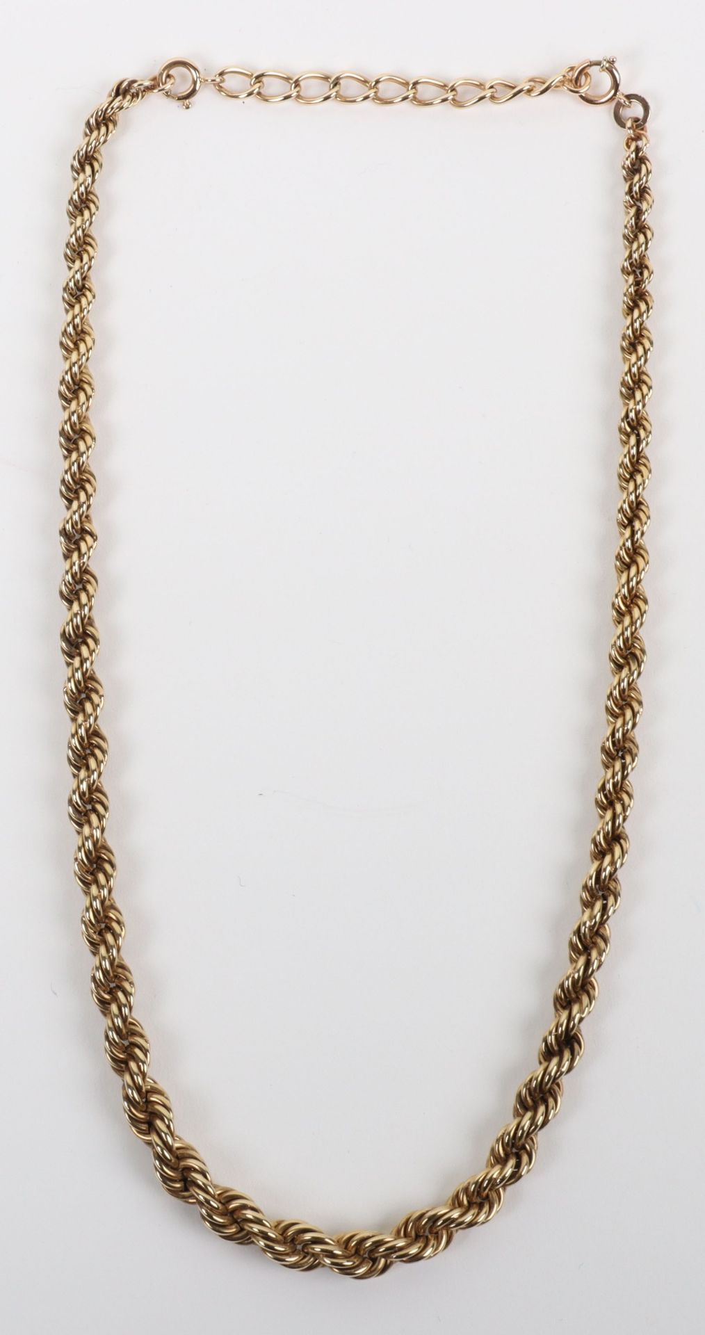 A 9ct gold graduating rope twist necklace chain - Image 3 of 4