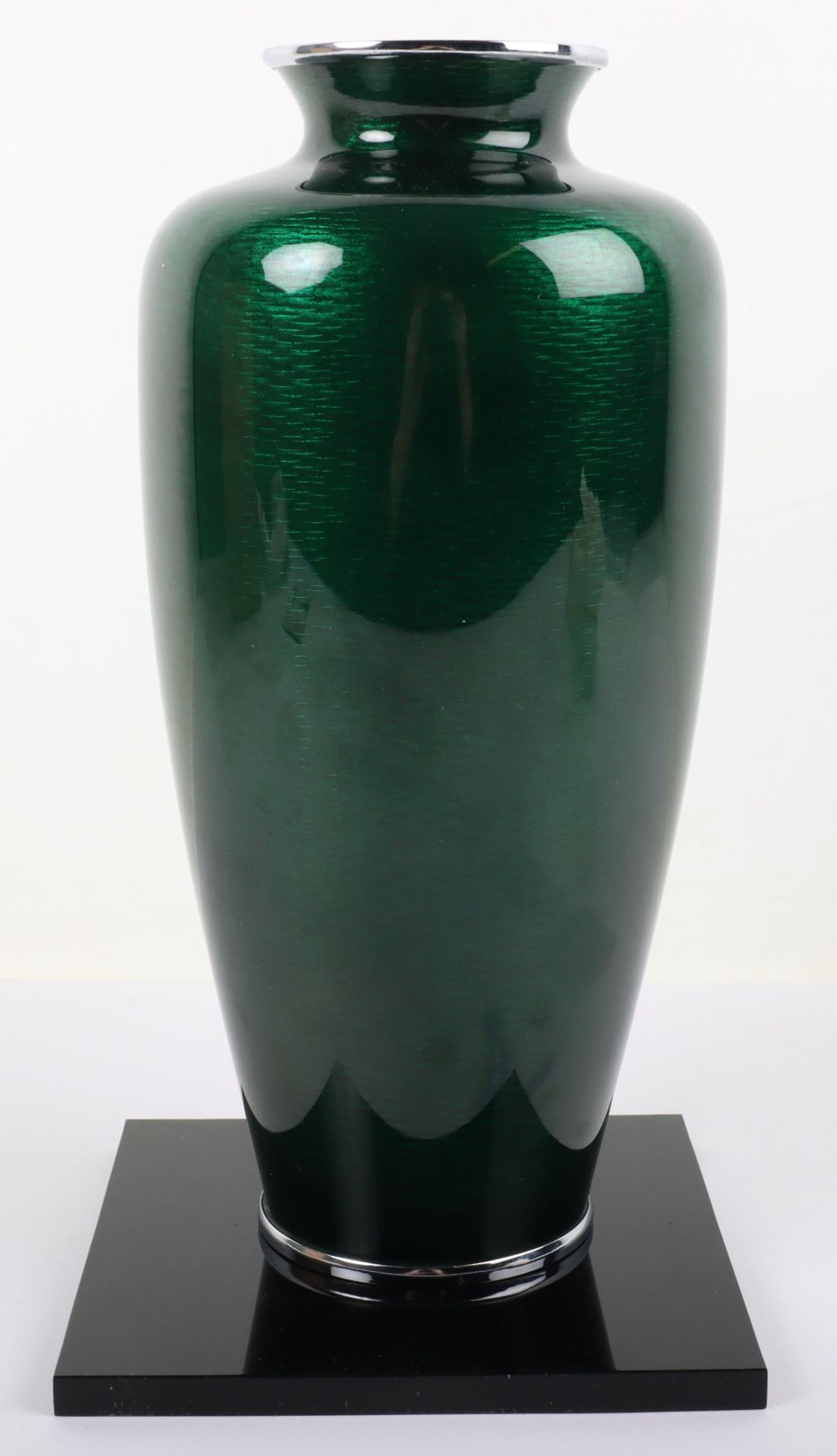 A Japanese 20th century silver mounted ginbari cloisonné vase, Ando studio mark to base - Image 5 of 11