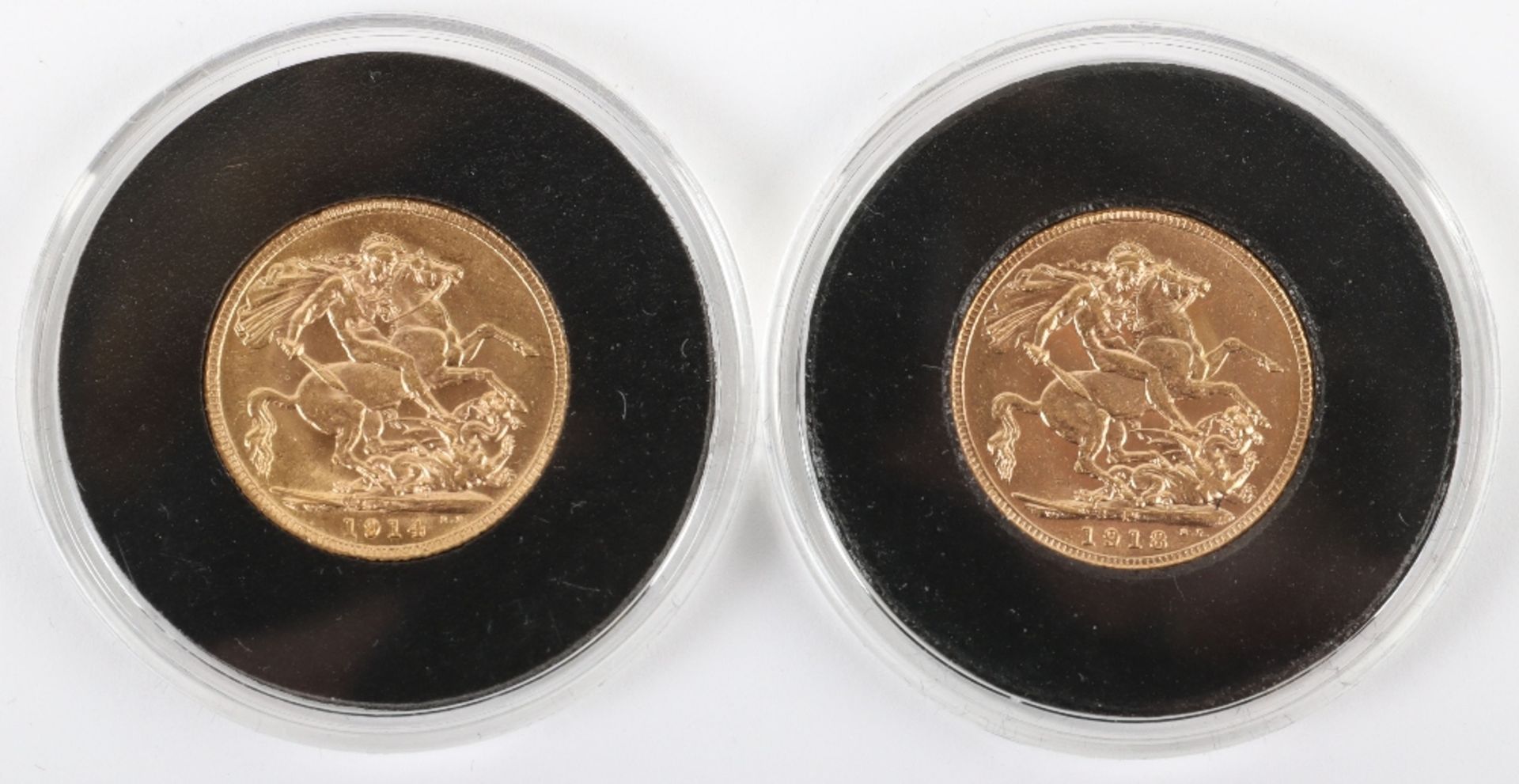 Centenary of World War I Sovereign Pair, 1914 & 1918 - Image 2 of 3