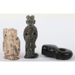 A Hongshan style carved nephrite ‘pig dragon’ 6cm