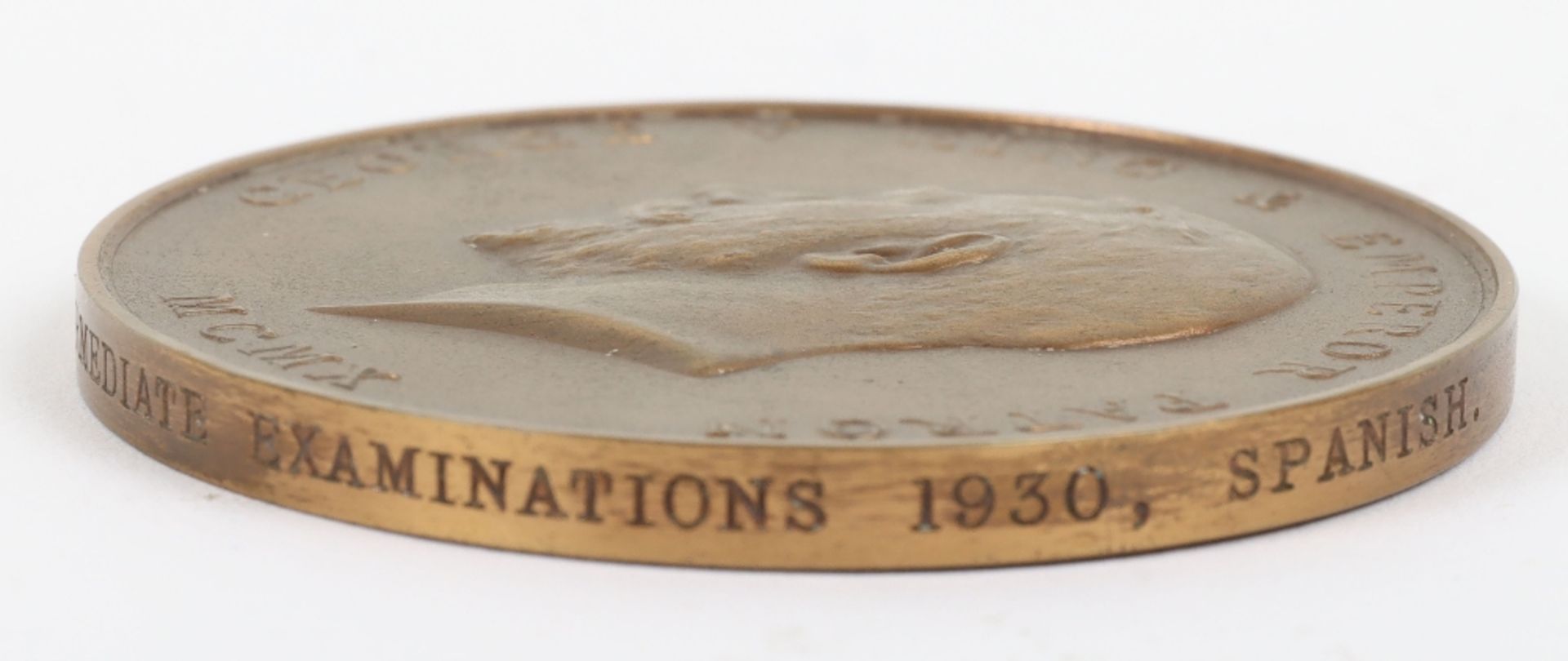 George V bronze medallion - Image 5 of 5