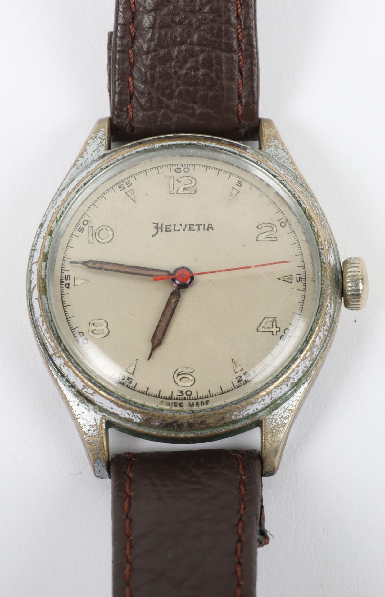 A rare German DIH military wristwatch by Helvetia - Image 2 of 5