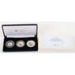 Queen Elizabeth II Birthday 9ct gold three coin set