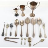 Three Georgian silver table spoons, (140g)