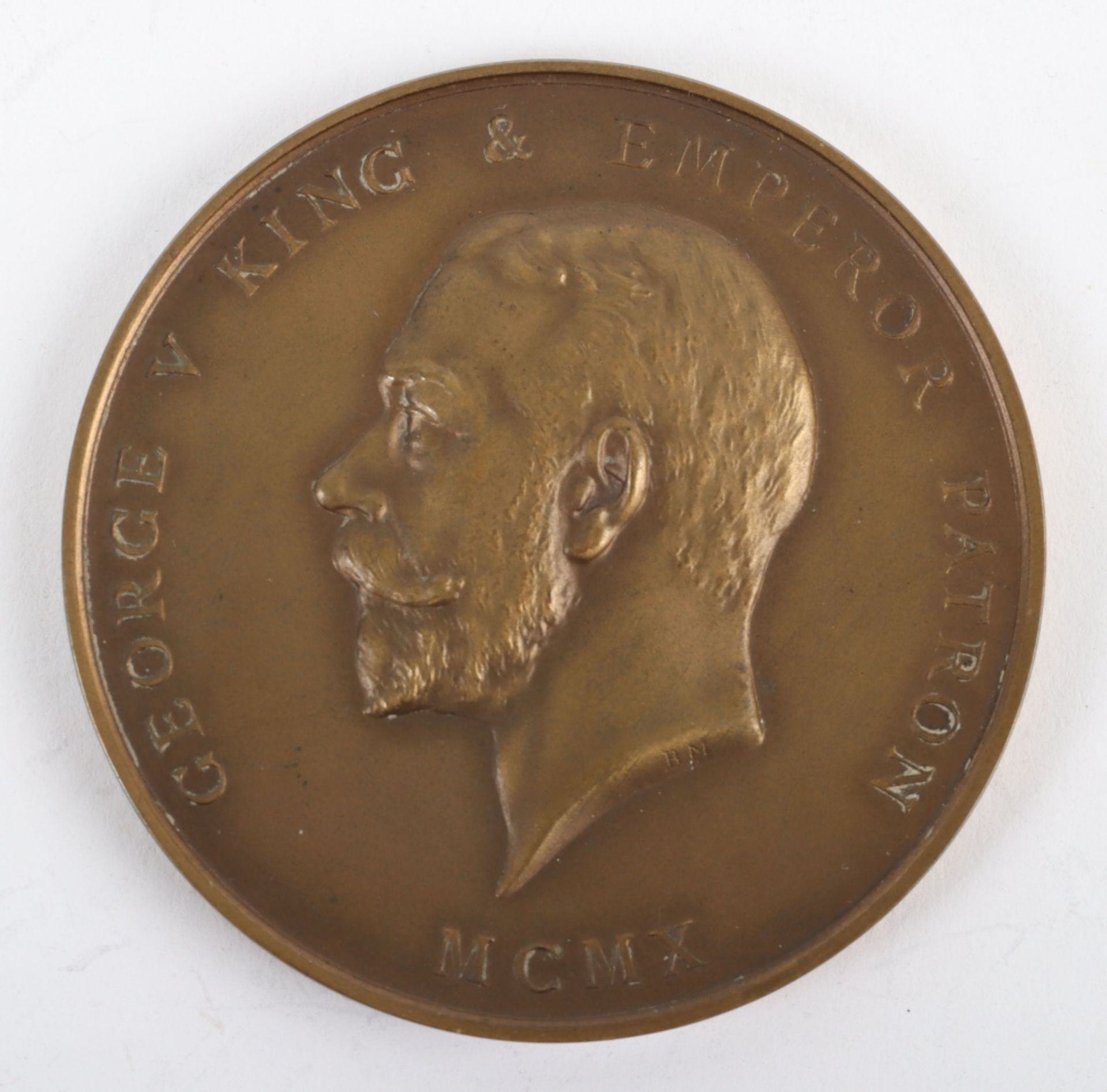George V bronze medallion - Image 3 of 5