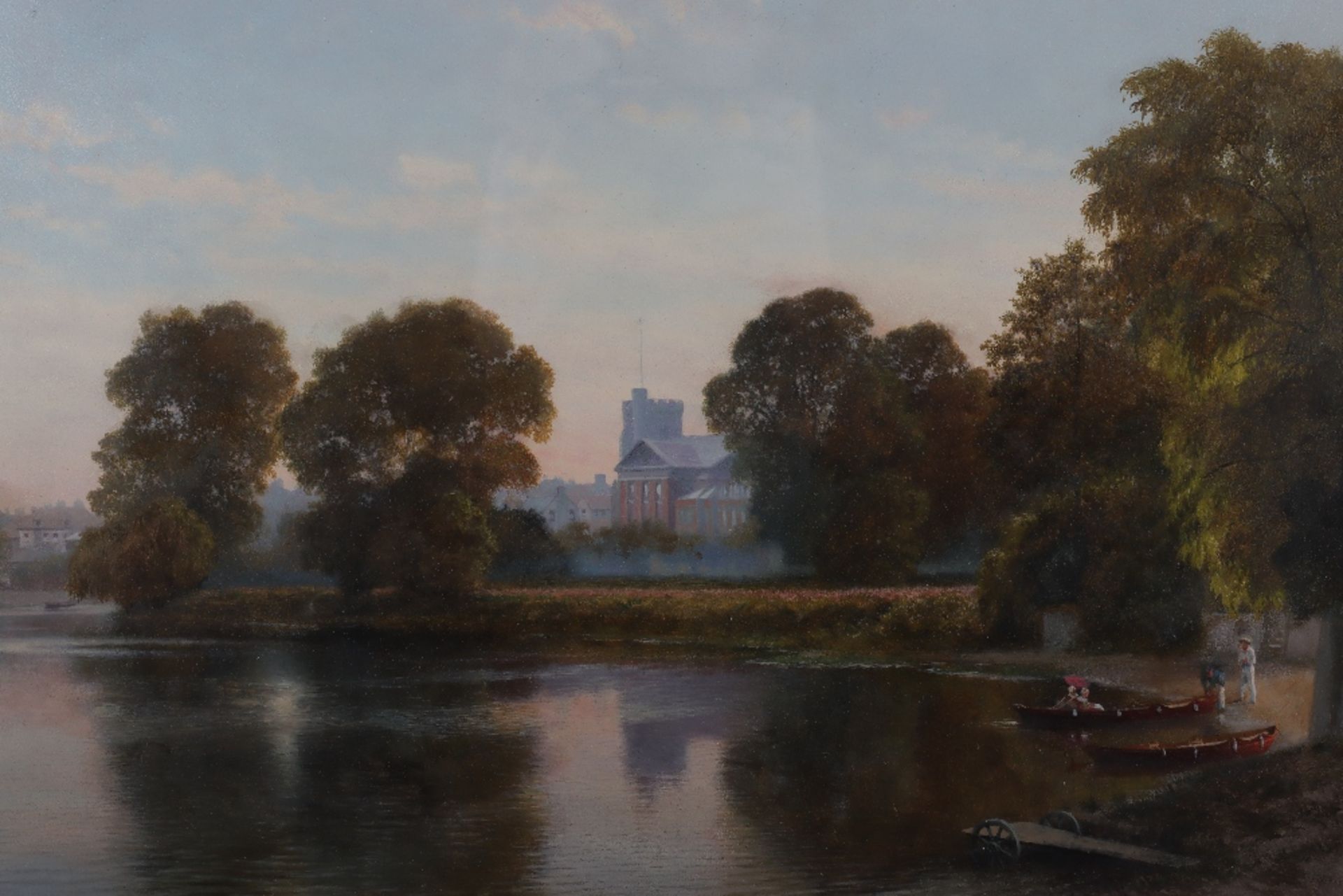 John Mulcaster Carrick (1833-1896), oil on canvas, scene of the Thames at Twickenham - Image 2 of 4