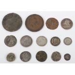 A good selection of GB coinage, including a Mary Groat (creased), William III sixpence 1696, George