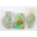 Three Chinese jade toggles / pendants