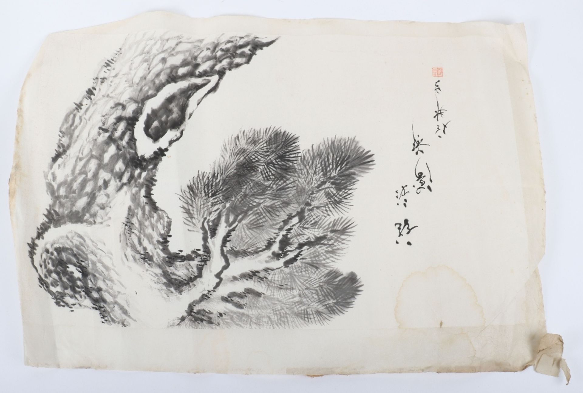 A selection of thirteen 19th and 20th century Japanese scroll paintings and calligraphies - Image 6 of 9