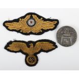 Third Reich Diplomatic Service Bullion Cap Insignia