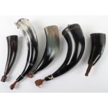 5x Modern Cown Horn Powder Horns