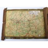 WW2 British Jeep Map Case & Map of Belgium Belonging to Captain G B N Hartog Intelligence Corps