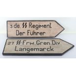 Waffen-SS Regiment Der Fuhrer Wooden Sign