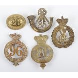 5x British Pre-Territorial Glengarry Badges