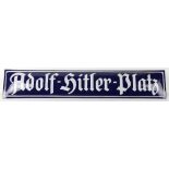 Enamel Adolf Hitler Platz Street Sign