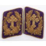 Pair of German Kriegsmarine Senior Chaplains Collar Patches