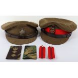 EIIR British Colonels and Intelligence Corps Officers Service Dress Peaked Caps