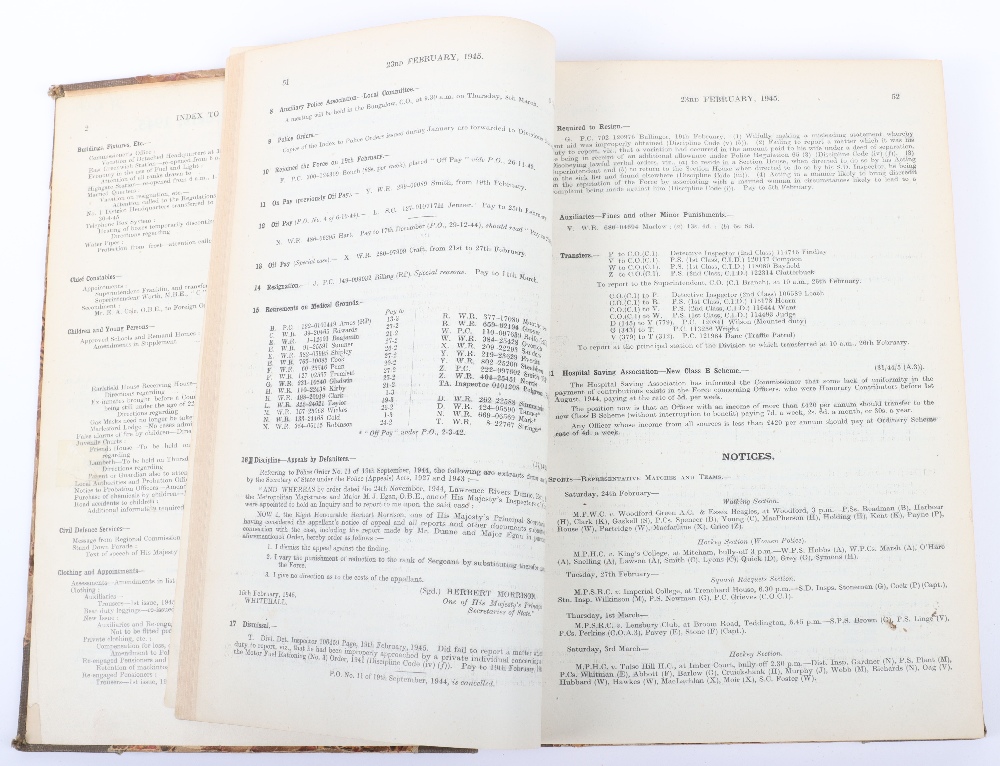 Scarce Wartime Metropolitan Police Orders for 1945 - Image 3 of 4