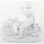 Porcelain Figure of WW2 German Motorcyclist