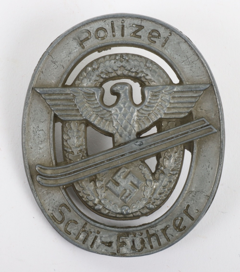 Third Reich Police Ski Fuhrer Award Badge