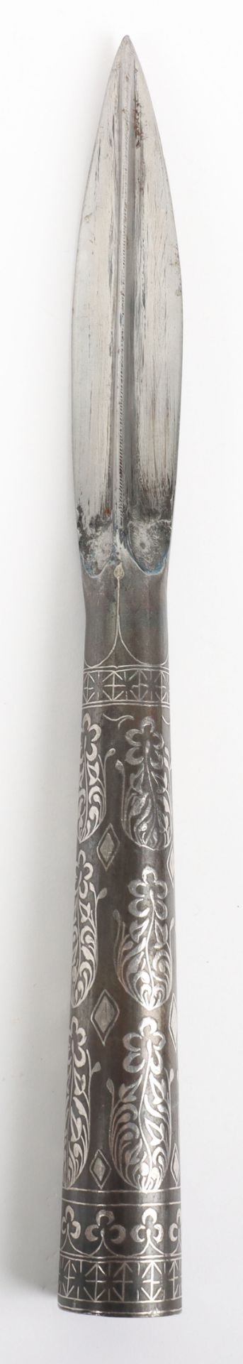 Finely Decorated Iron Head for an Indian Lance