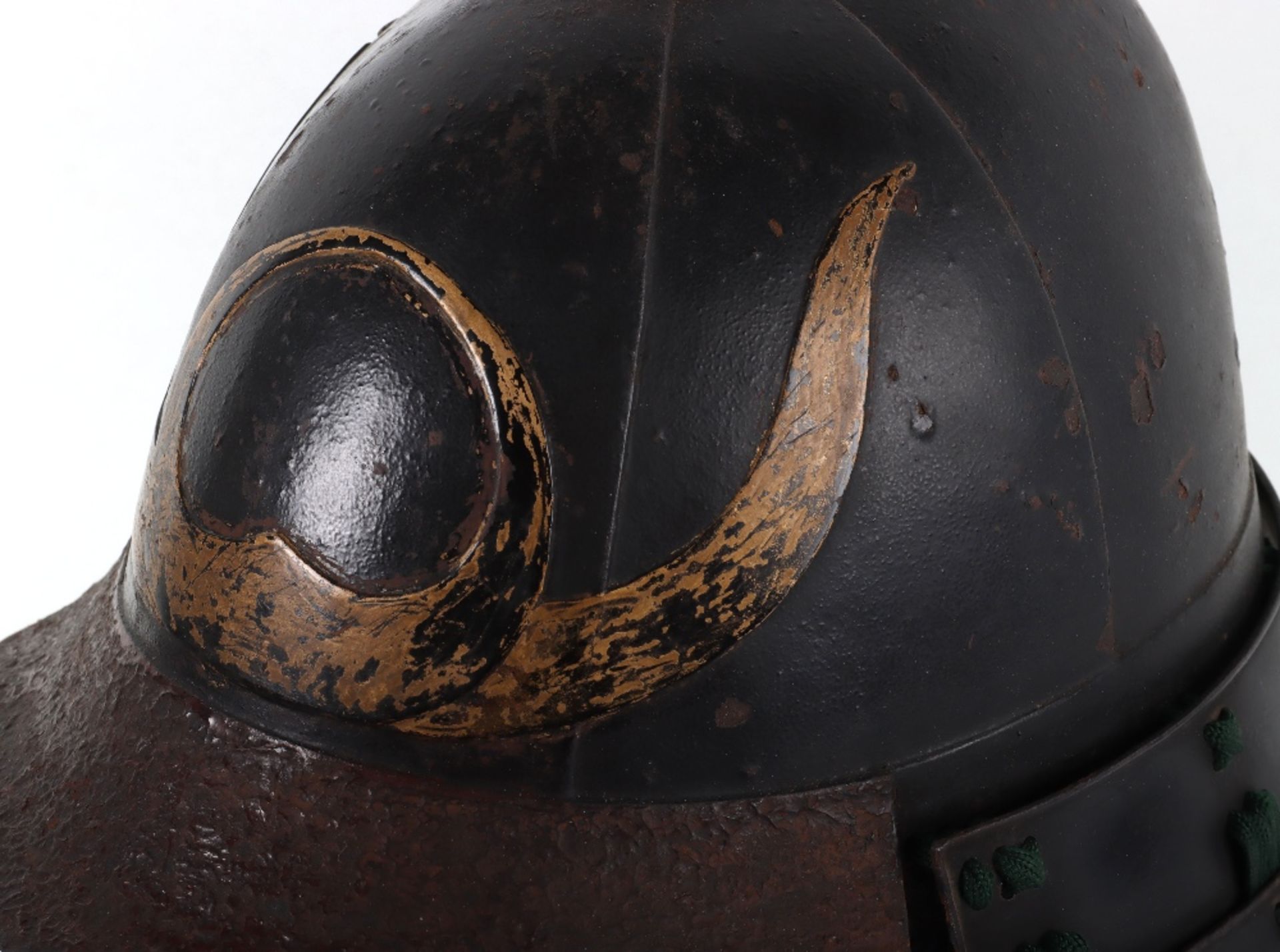 Japanese Lacquered Iron Helmet Kabuto - Bild 6 aus 16