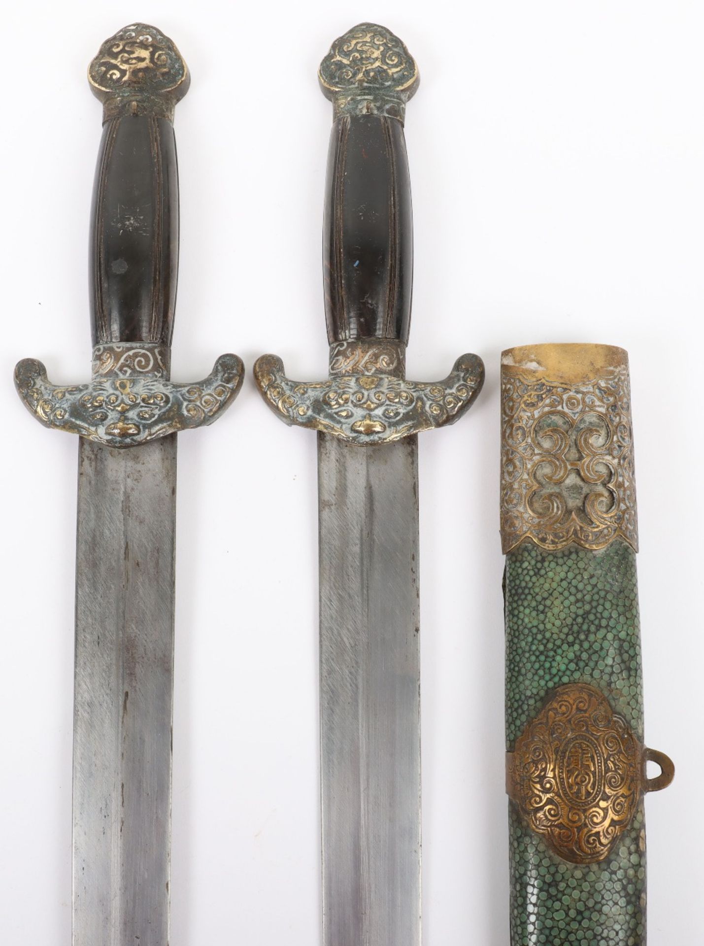 Pair of Chinese ‘River Pirates’ Double Swords, Late Qing Dynasty