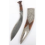 Indian Silver Mounted Kukri c.1900