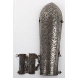 Persian Iron Arm Guard Bazu Band, Qjar 19th Century