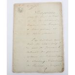 Interesting Folder of Documents Relating to Napoleonic Wars and Battle of Waterloo Including Letters