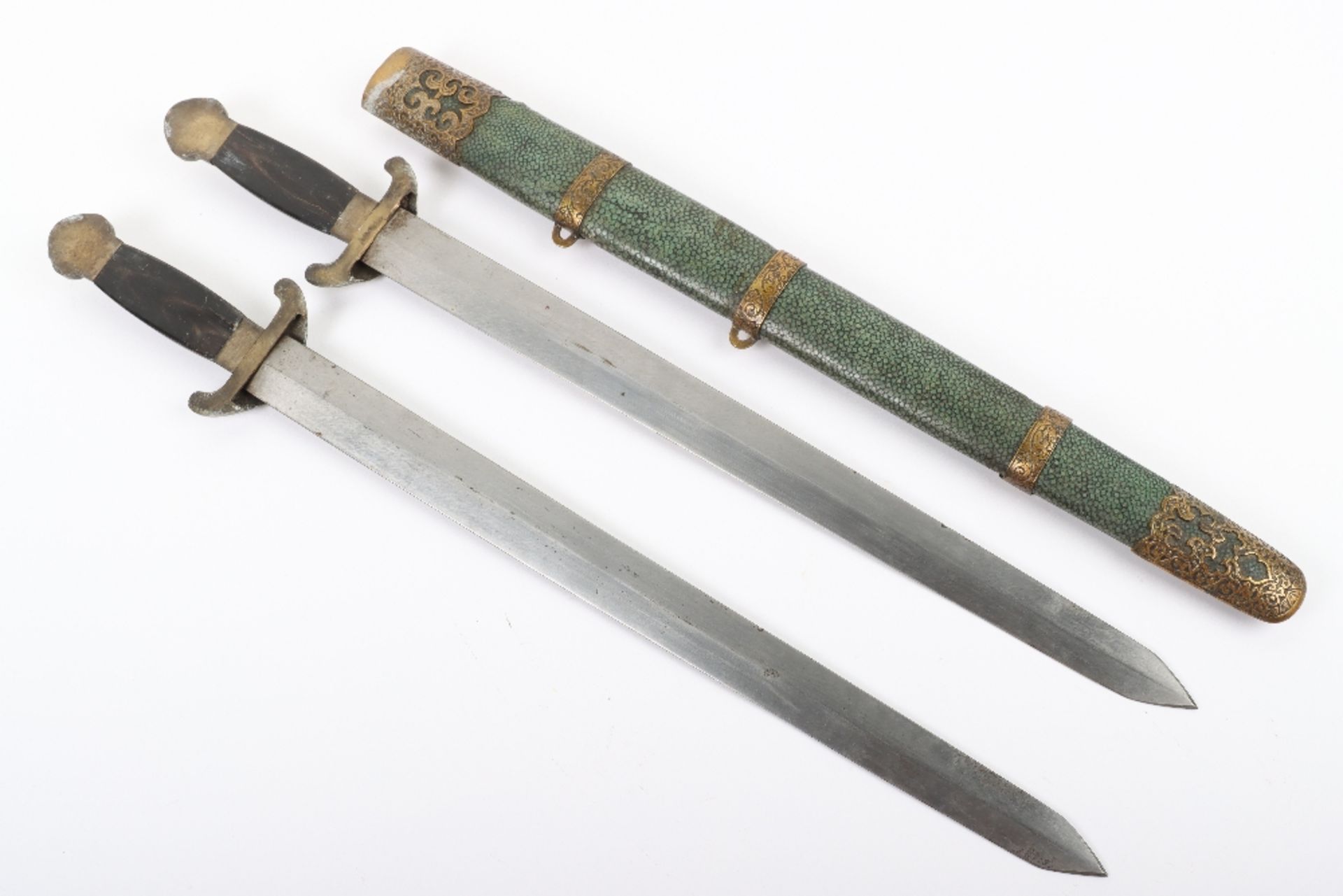 Pair of Chinese ‘River Pirates’ Double Swords, Late Qing Dynasty - Bild 12 aus 12