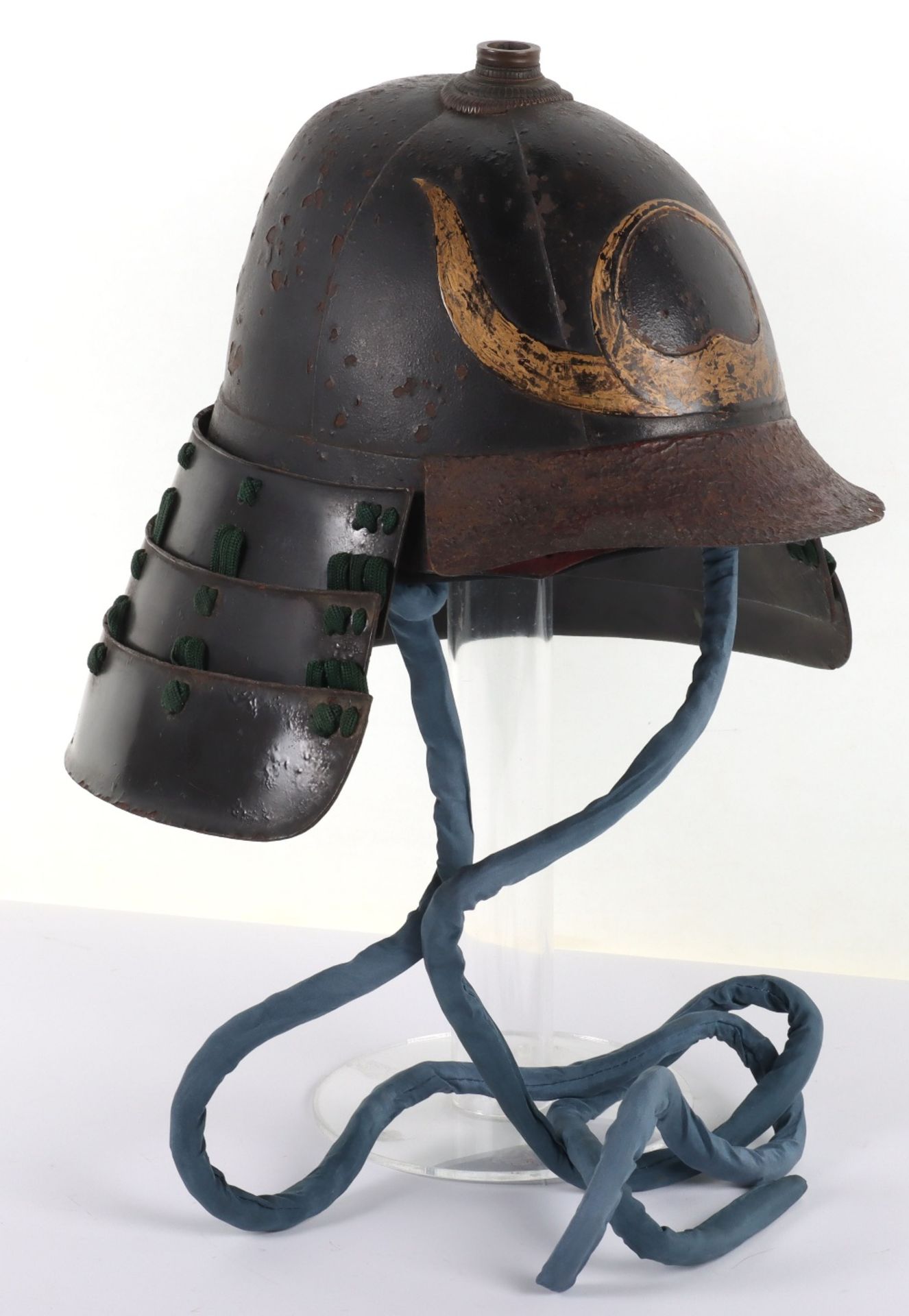 Japanese Lacquered Iron Helmet Kabuto - Bild 4 aus 16