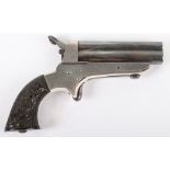 Tipping and Lawden 4 Barreled .30” Rimfire Pistol, No. 4125