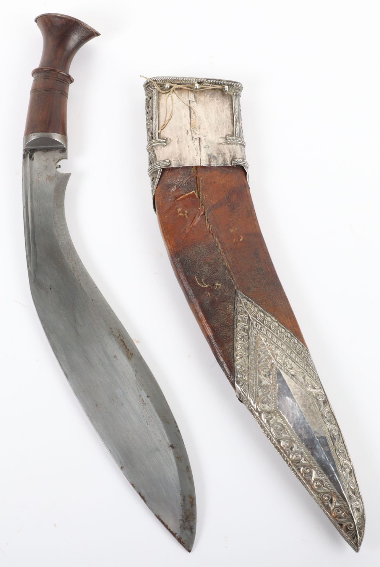 Indian Silver Mounted Kukri c.1900 - Bild 2 aus 8