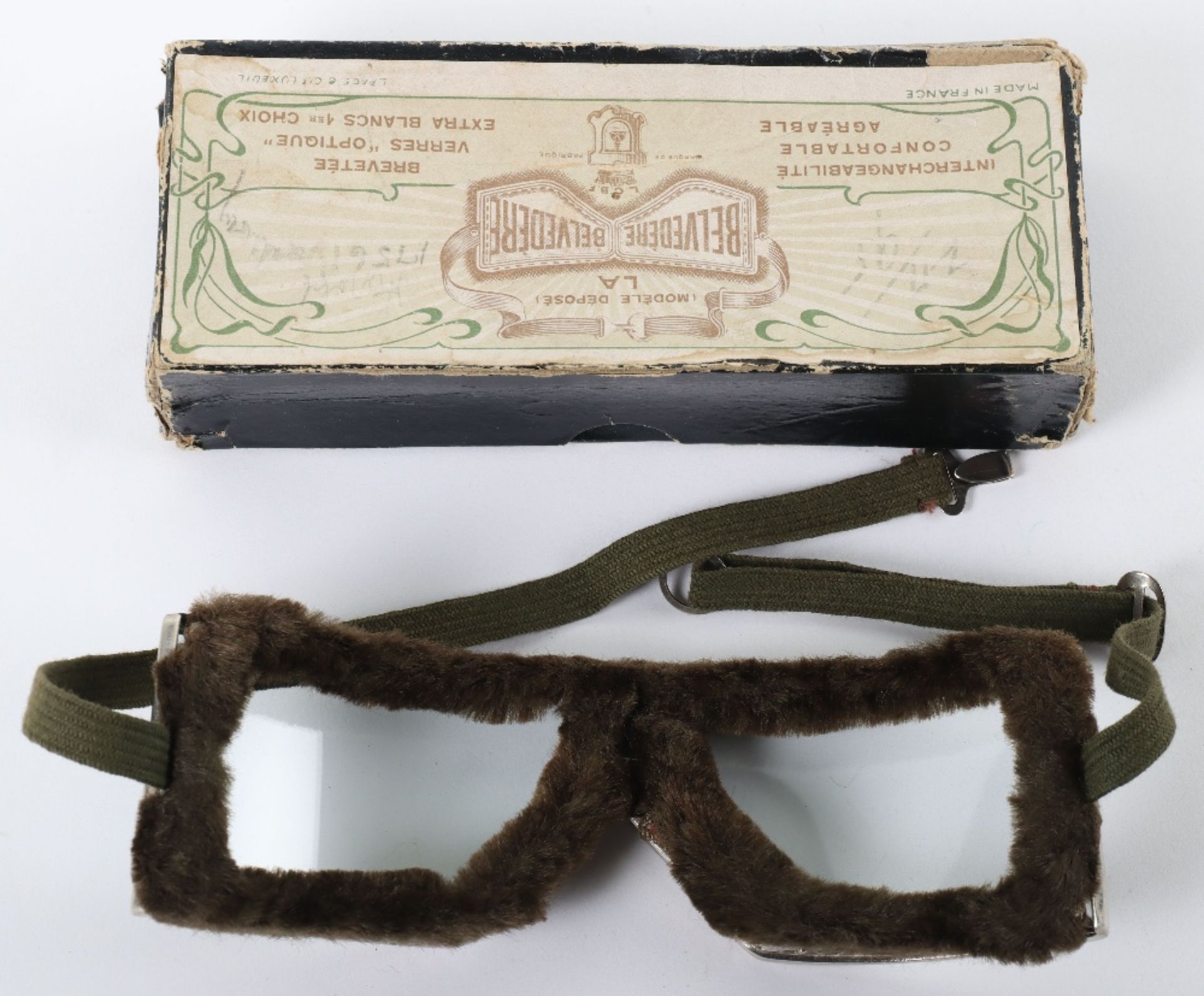 Pair of Early French Belvedere Type Flying Goggles - Image 4 of 6