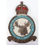 Large Painted Wooden Squadron Emblem for 242 Canadian (F) Squadron Royal Air Force