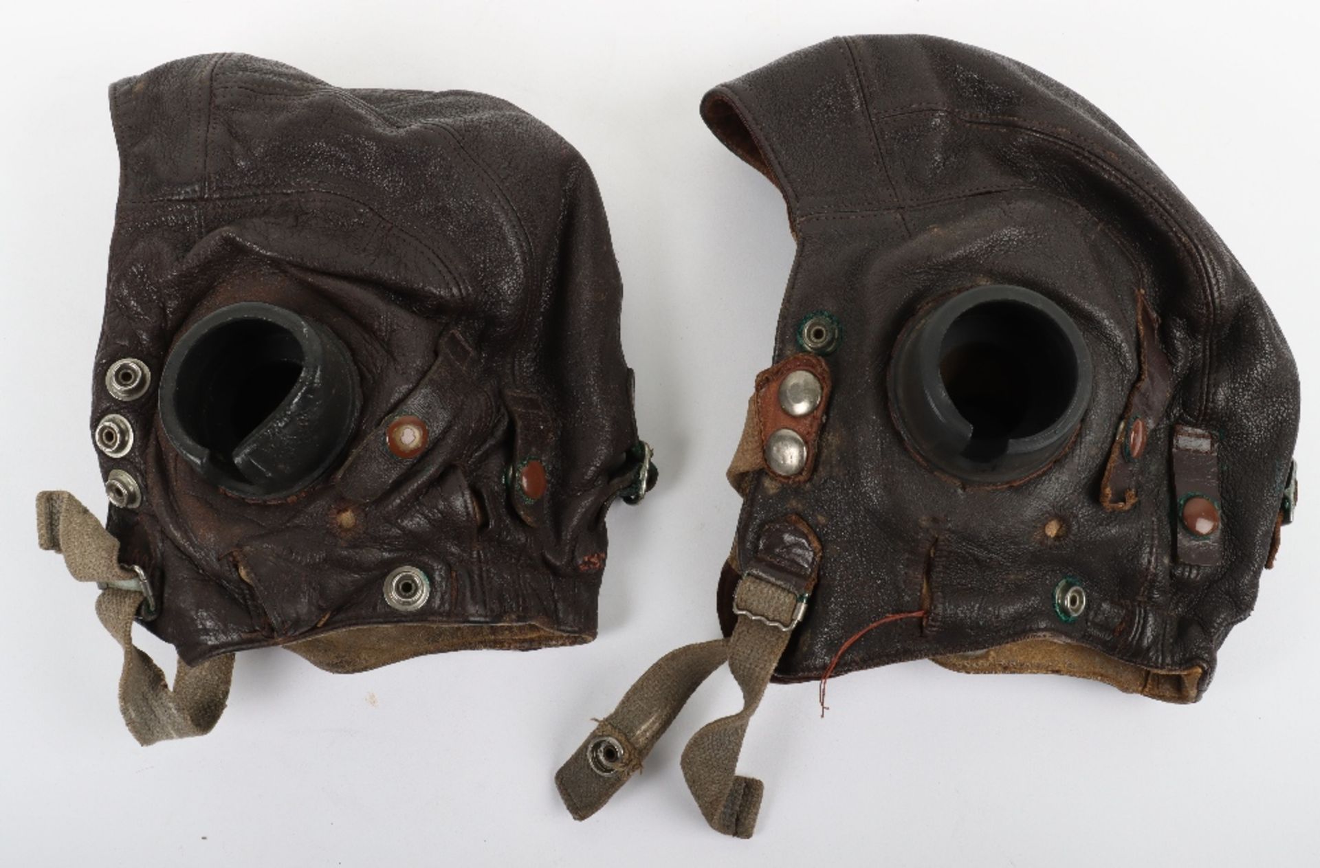 2x WW2 Royal Air Force C-Type Flying Helmets