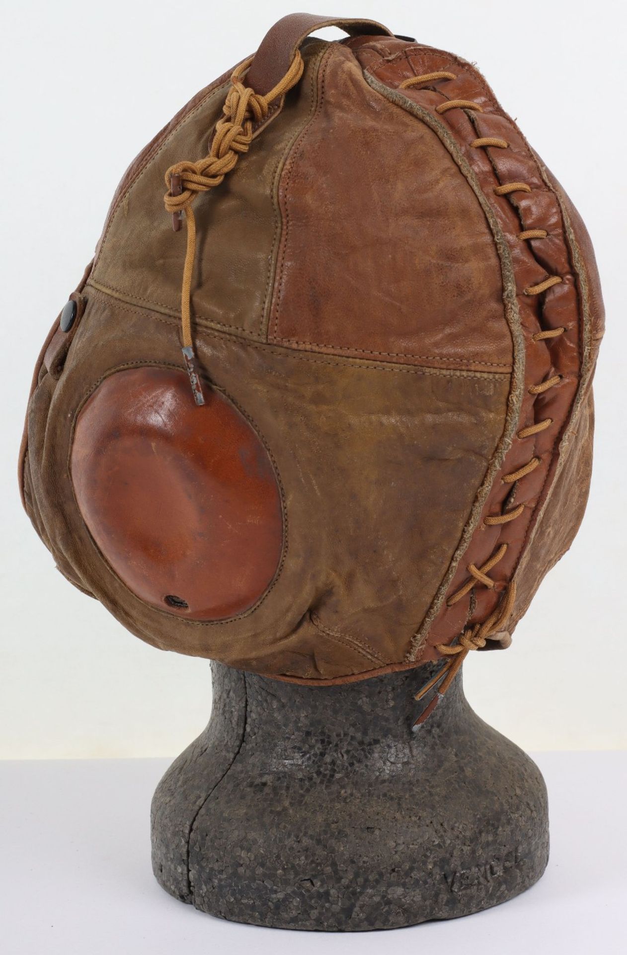 American Western Electric Company Leather Aviators Helmet - Image 3 of 9