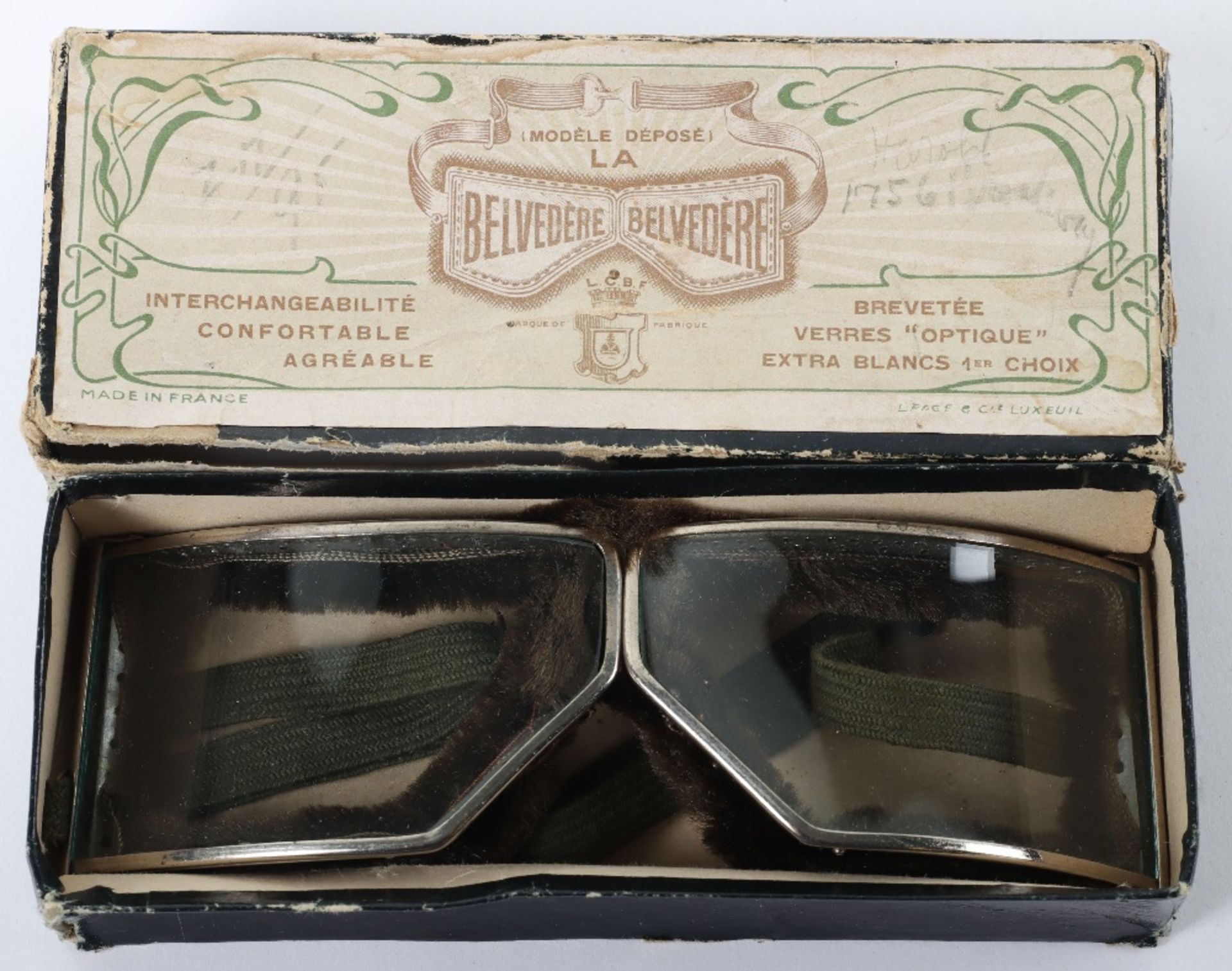 Pair of Early French Belvedere Type Flying Goggles - Image 6 of 6