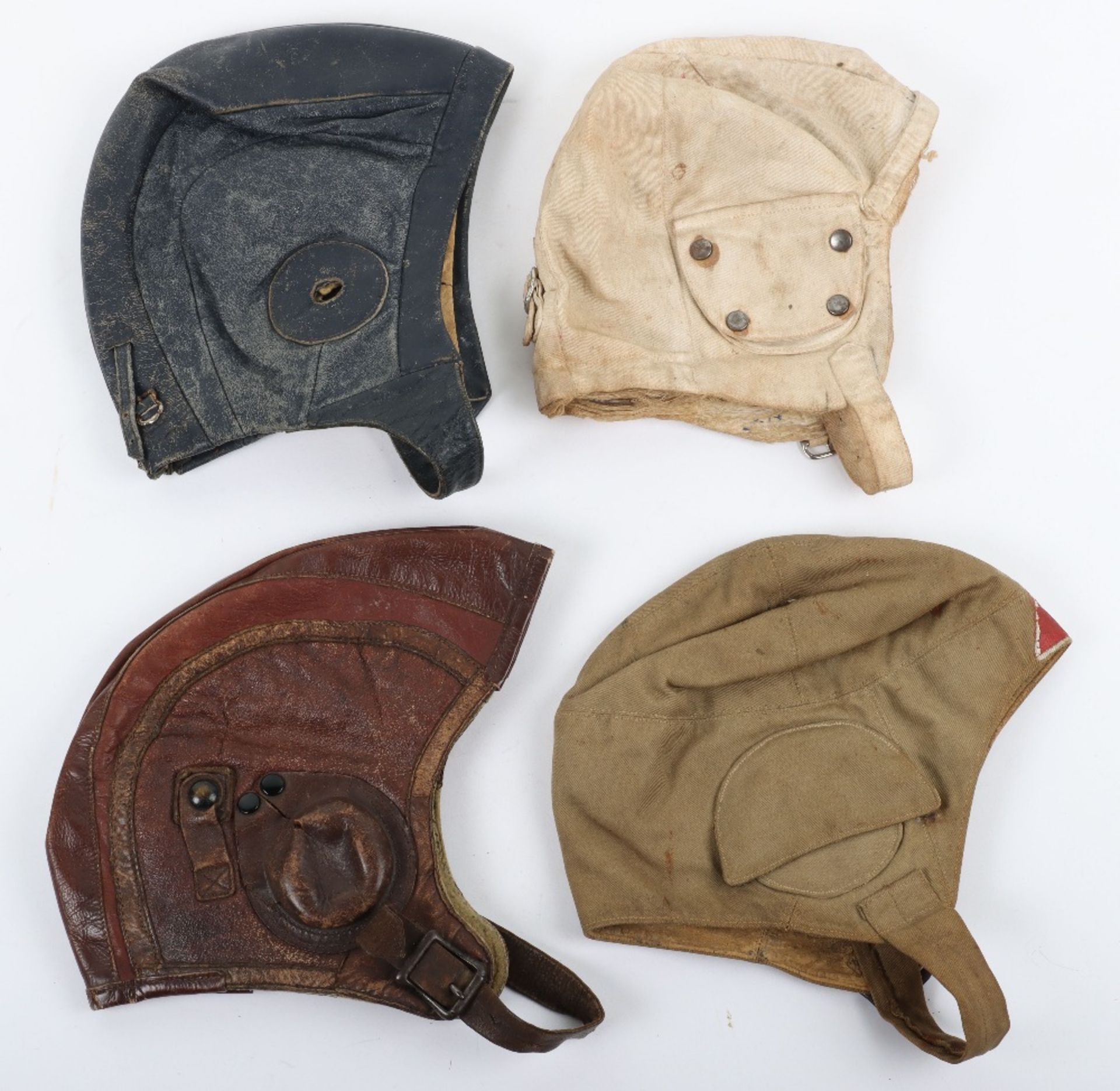 4x WW2 Period Flight Helmets