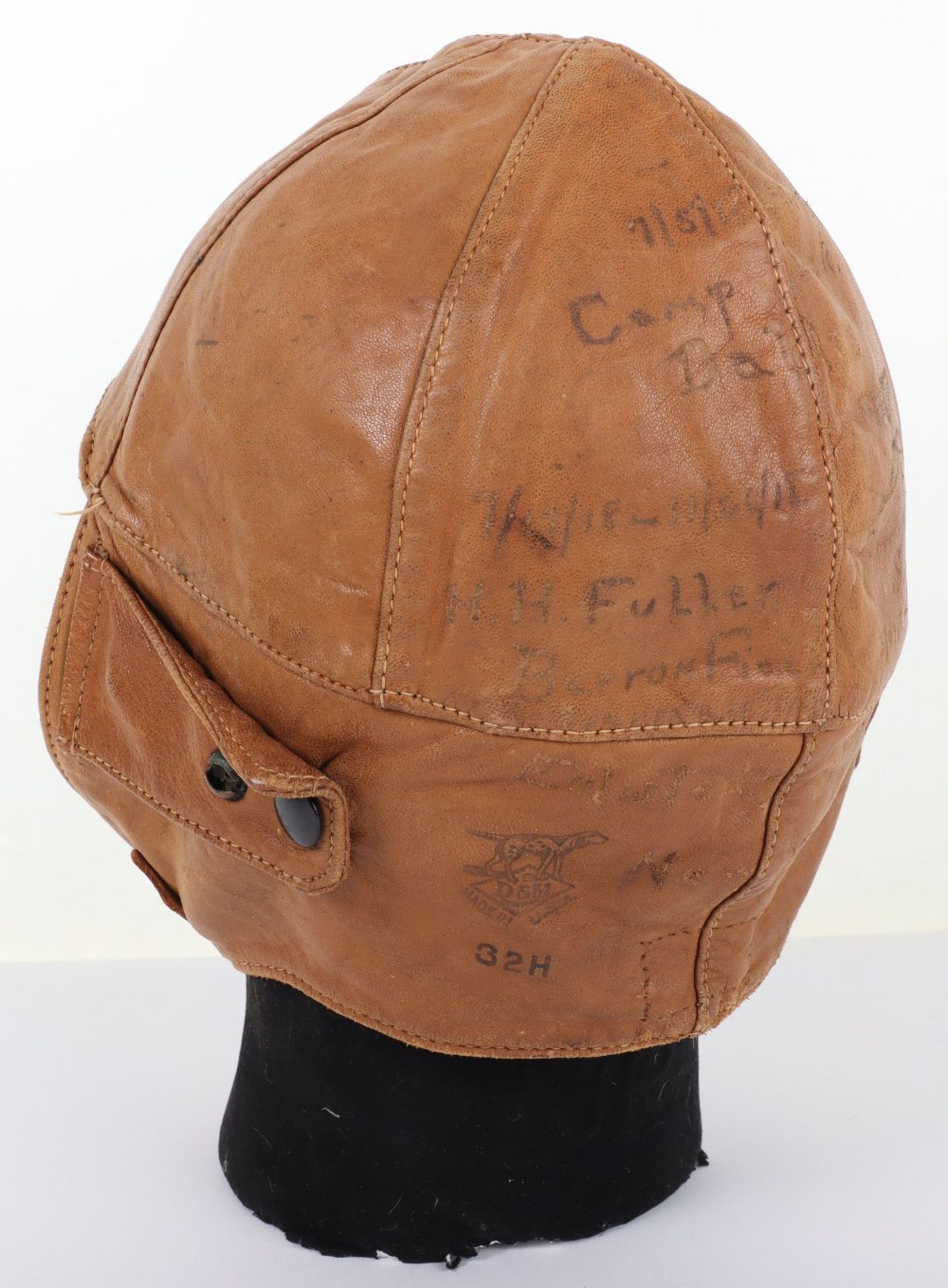 American 1920’s / 1930’s Leather Flight Helmet - Image 4 of 10