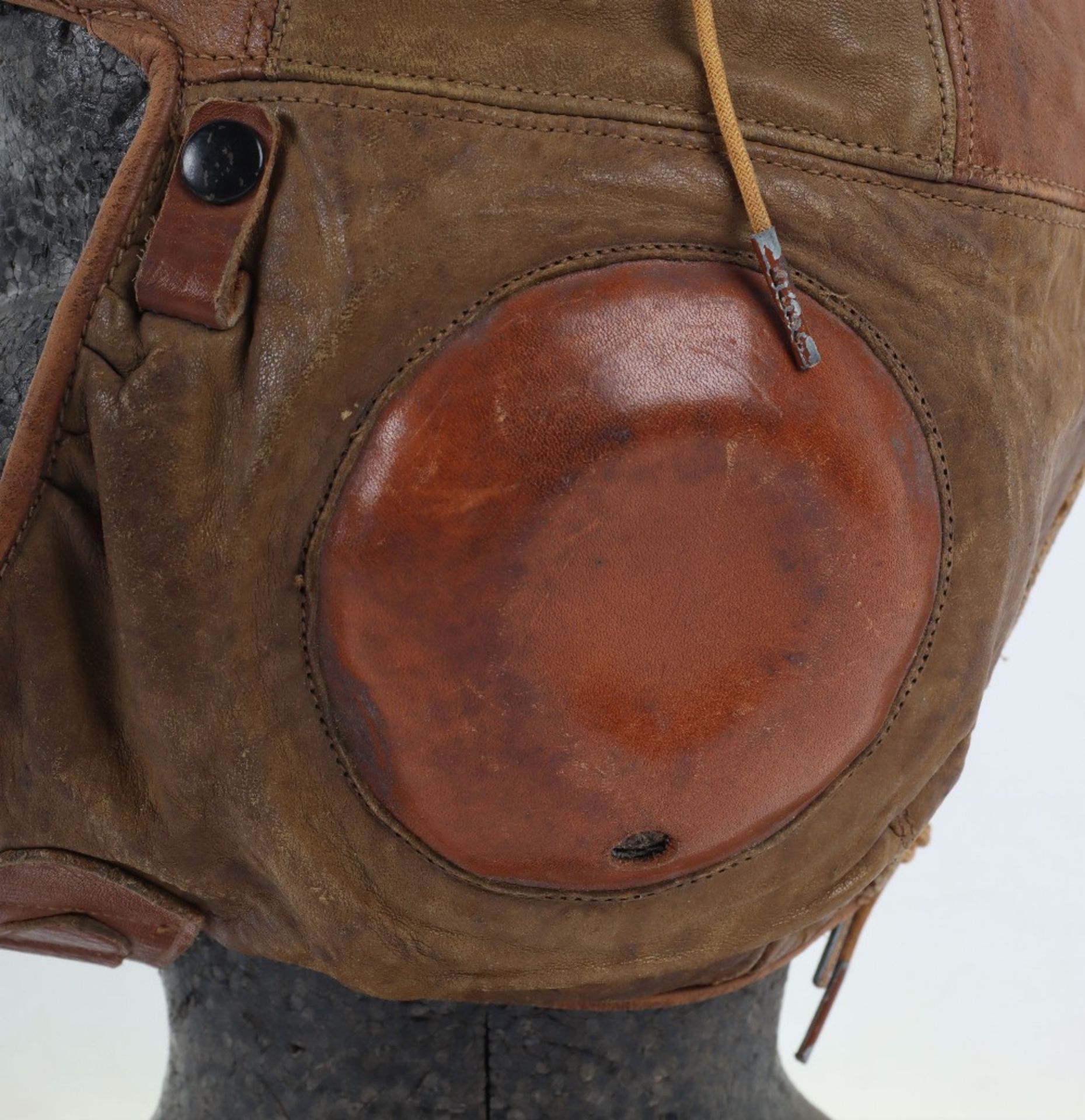 American Western Electric Company Leather Aviators Helmet - Image 5 of 9