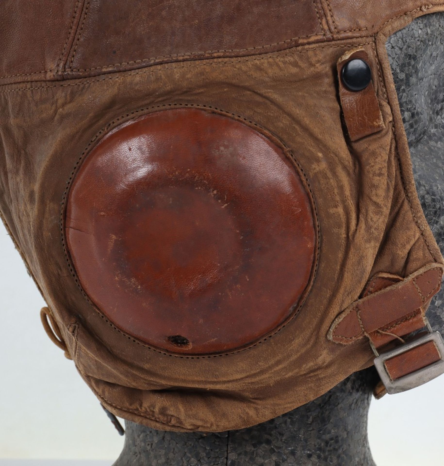 American Western Electric Company Leather Aviators Helmet - Image 6 of 9