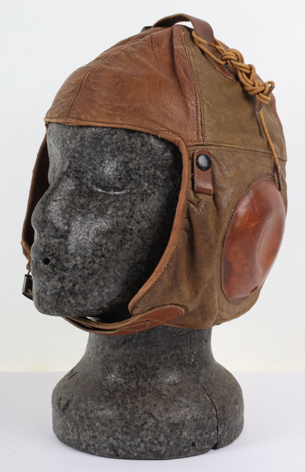 American Western Electric Company Leather Aviators Helmet - Image 4 of 9