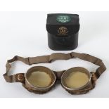 Pair of Vintage Triplex C2 Model Aviators Goggles