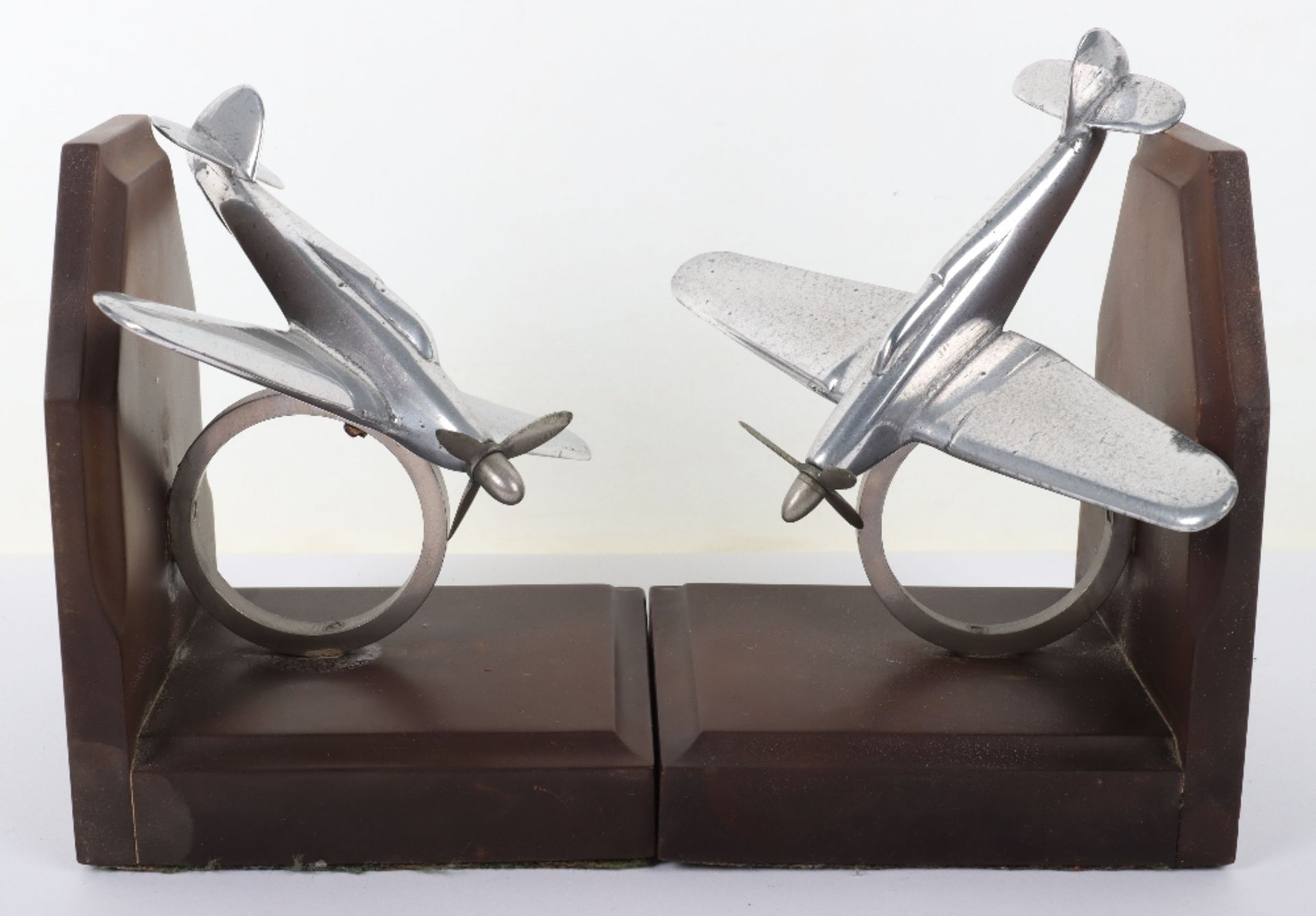 Pair of Bookends with Models of RAF Spitfire Aircraft - Image 4 of 4