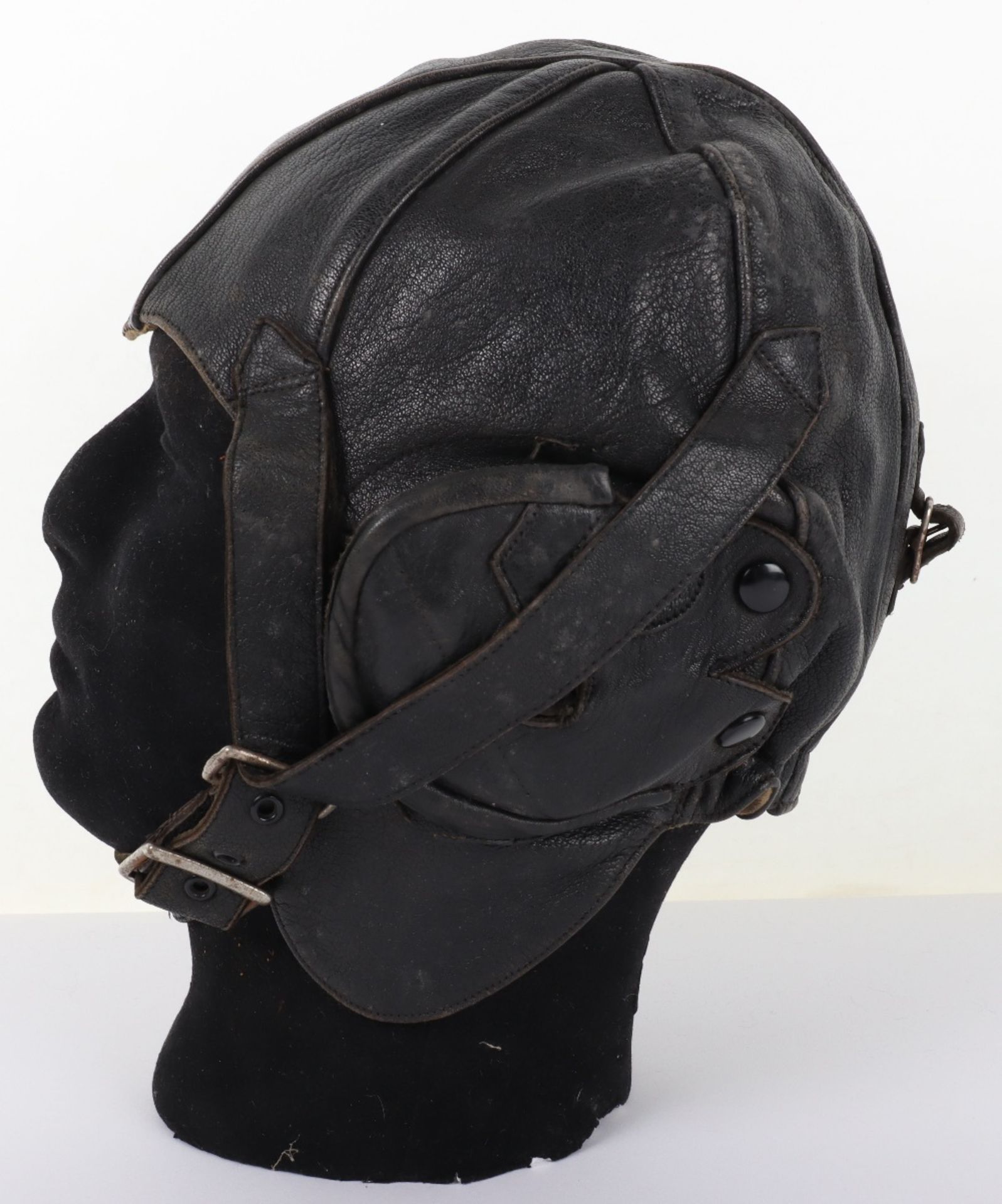 Pre-WW2 D Lewis Pattern Leather Flying Helmet - Image 3 of 9