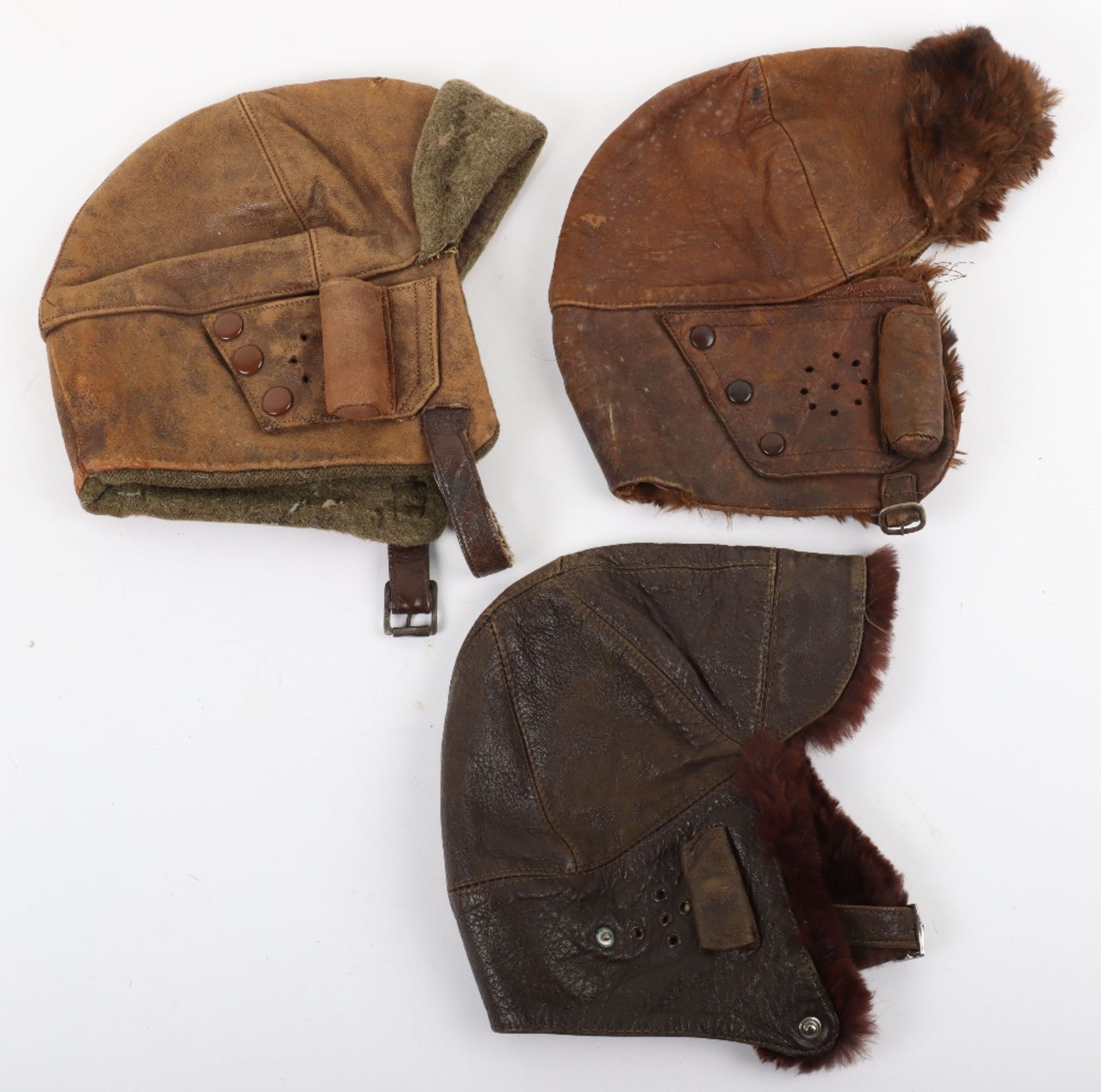 Great War Style Leather Flight Helmet in RFC Mk1 Style