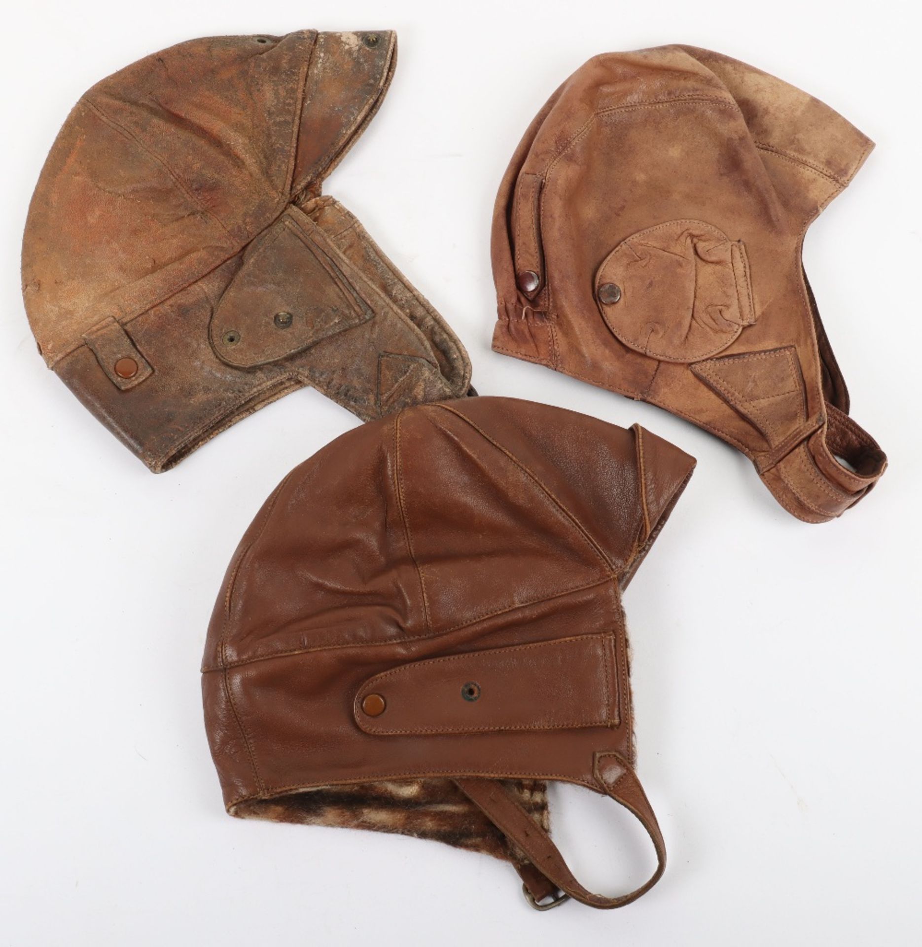 Great War Period Leather Flight Helmet - Image 2 of 3